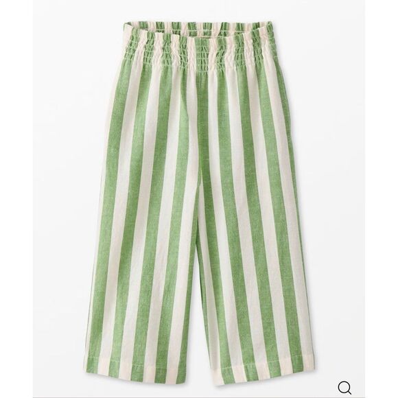 Hanna Andersson Cotton Linen Wide Leg Striped Pants - Picture 1 of 7